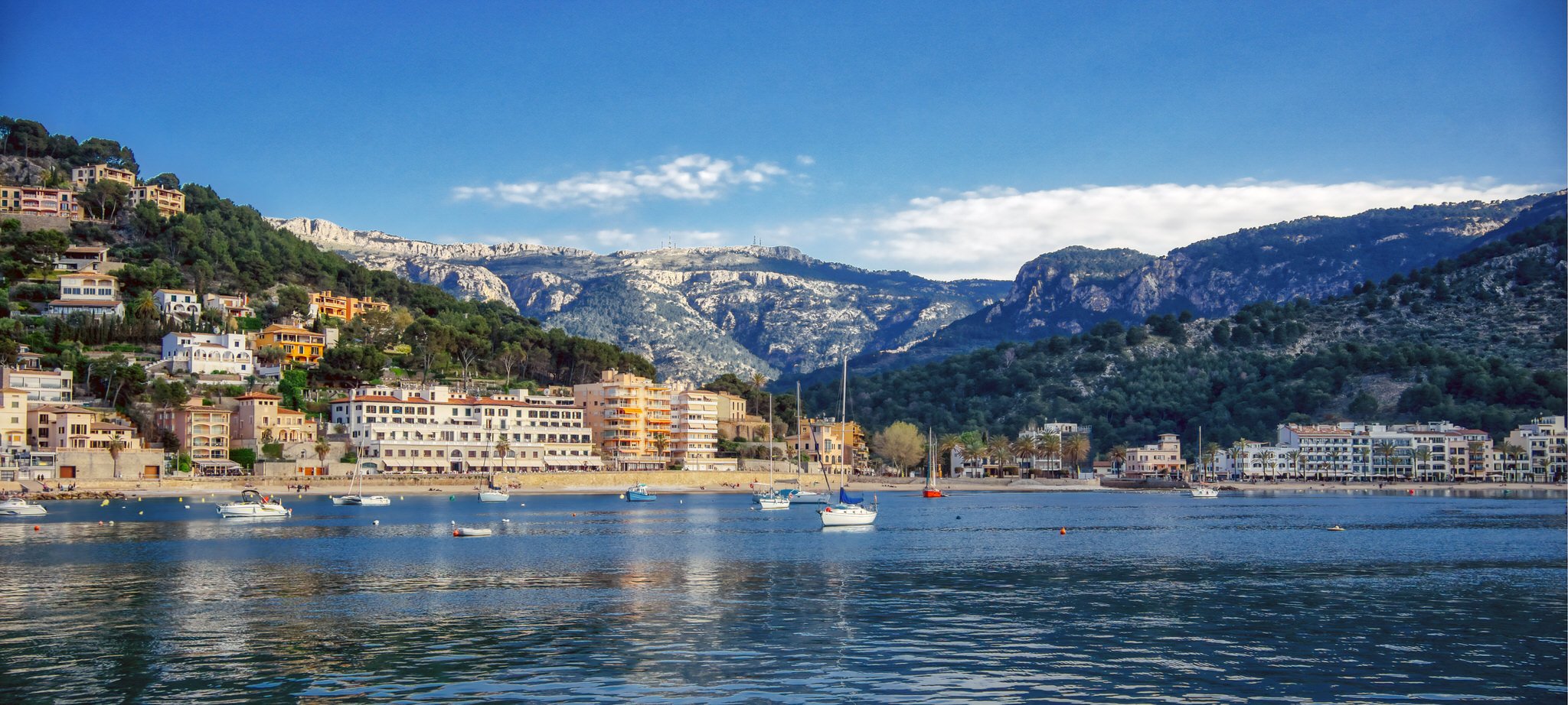 Photographie de toutes les vues sur la mer du port de Sóller